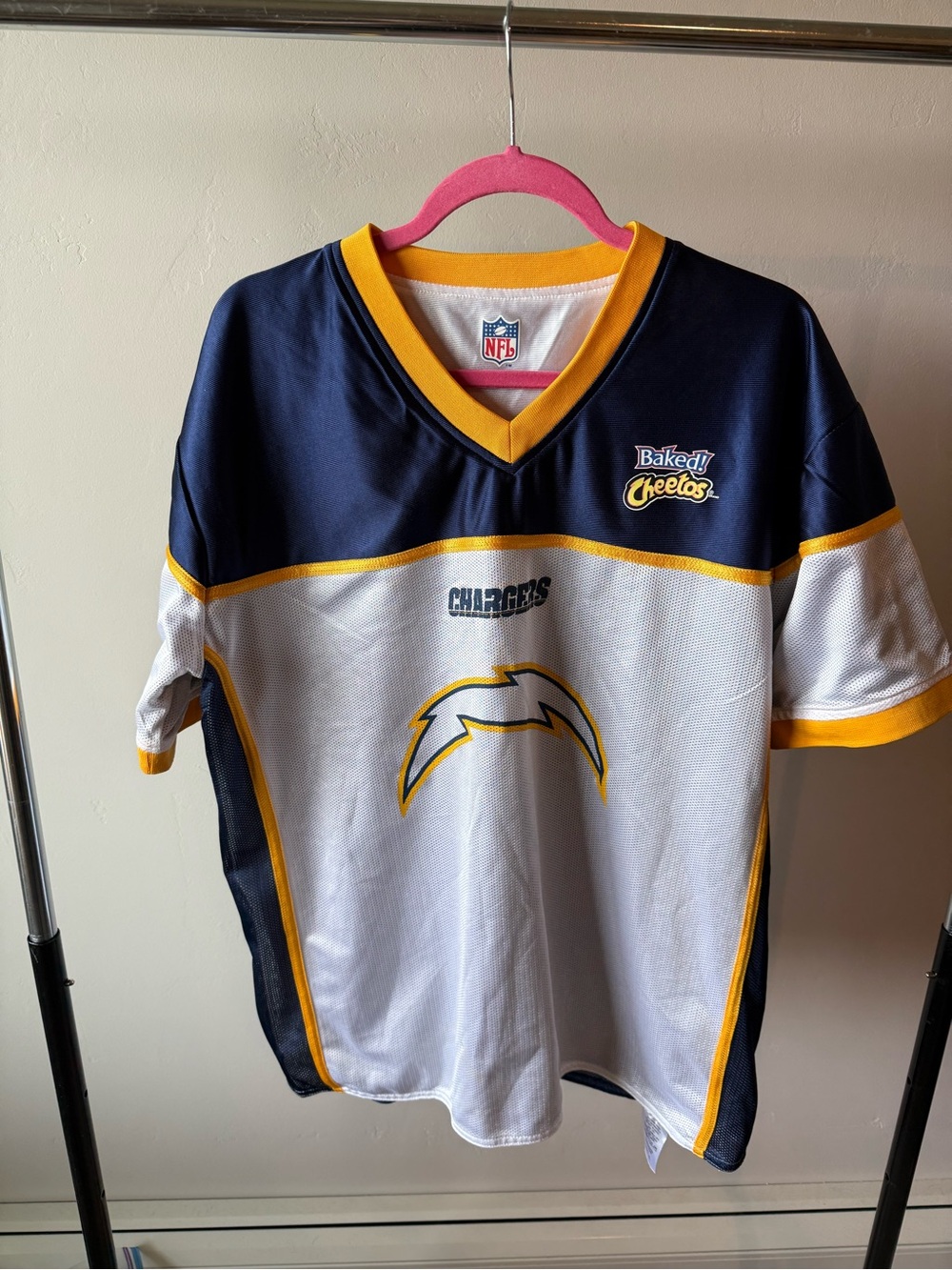 SAN DIEGO CHARGERS NFL REVERSIBLE FLAG FOOTBALL JERSEY XL